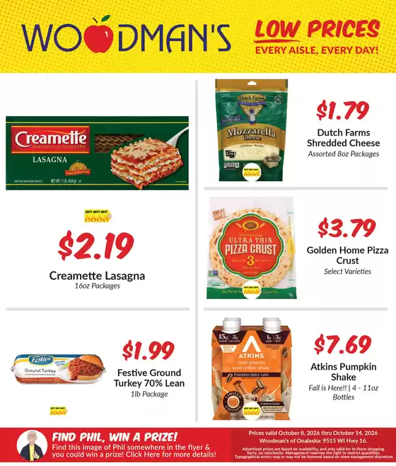 Woodman's catalogue | Exclusive deals and bargains | 2026-10-08T00:00:00.000Z - 2026-10-14T00:00:00.000Z
