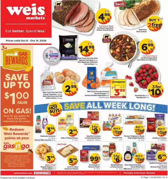 Weis Markets catalogue | Discover attractive offers | 2026-10-08T00:00:00.000Z - 2026-10-14T00:00:00.000Z