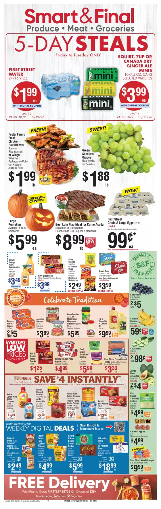 Smart & Final catalogue in Orange CA | Discounts and promotions | 2026-10-09T00:00:00.000Z - 2026-10-13T00:00:00.000Z