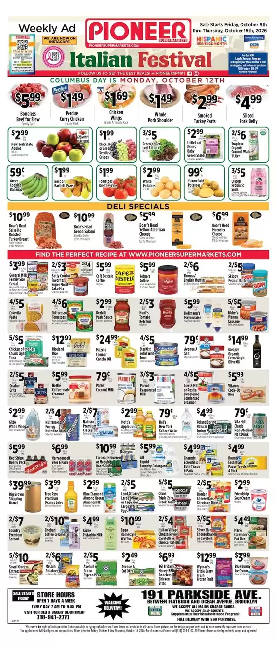 Pioneer Supermarkets catalogue | Top offers for all bargain hunters | 2026-10-09T00:00:00.000Z - 2026-10-15T00:00:00.000Z