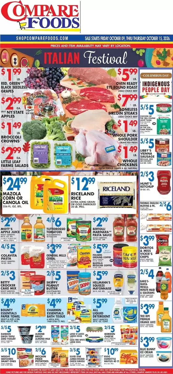 Compare Foods catalogue | Compare Foods weekly ad | 2026-10-09T00:00:00.000Z - 2026-10-15T00:00:00.000Z