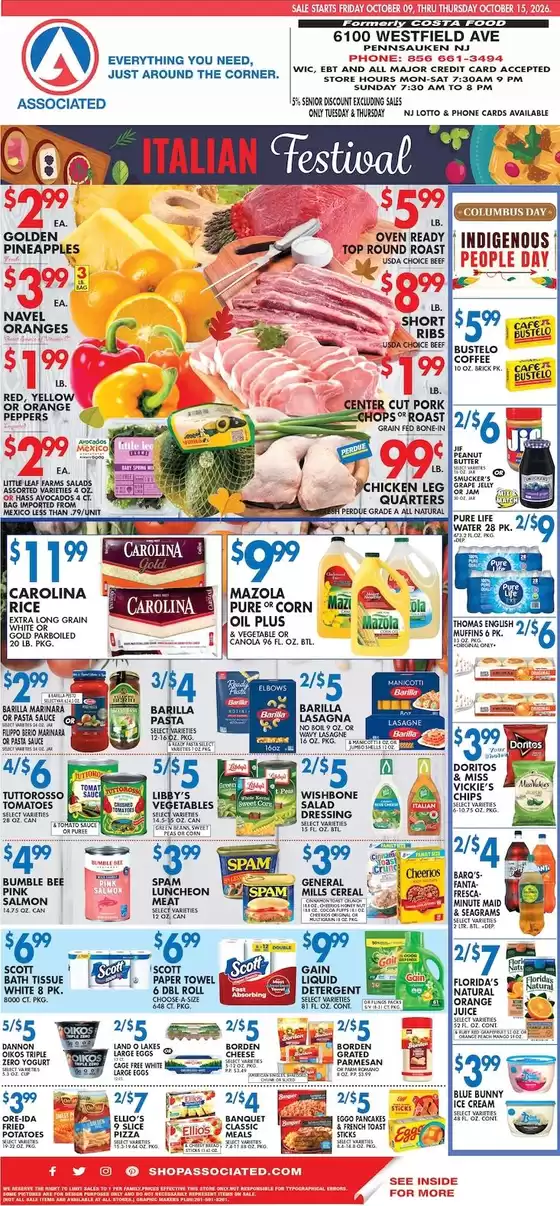 Associated catalogue | Associated weekly ad | 2026-10-09T00:00:00.000Z - 2026-10-15T00:00:00.000Z
