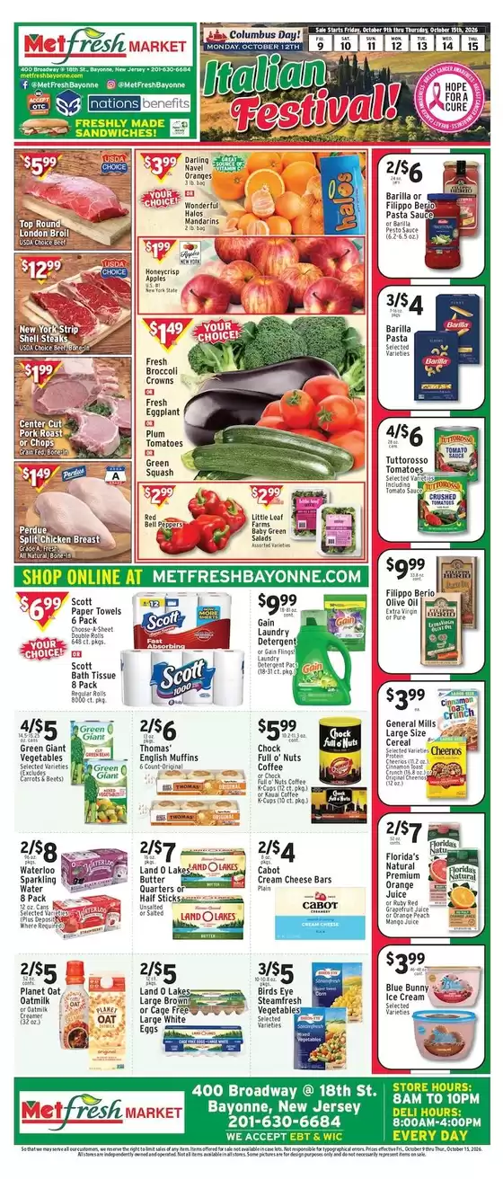 Met Foodmarkets catalogue in Springfield NJ | Met Foodmarkets weekly ad | 2026-10-09T00:00:00.000Z - 2026-10-15T00:00:00.000Z