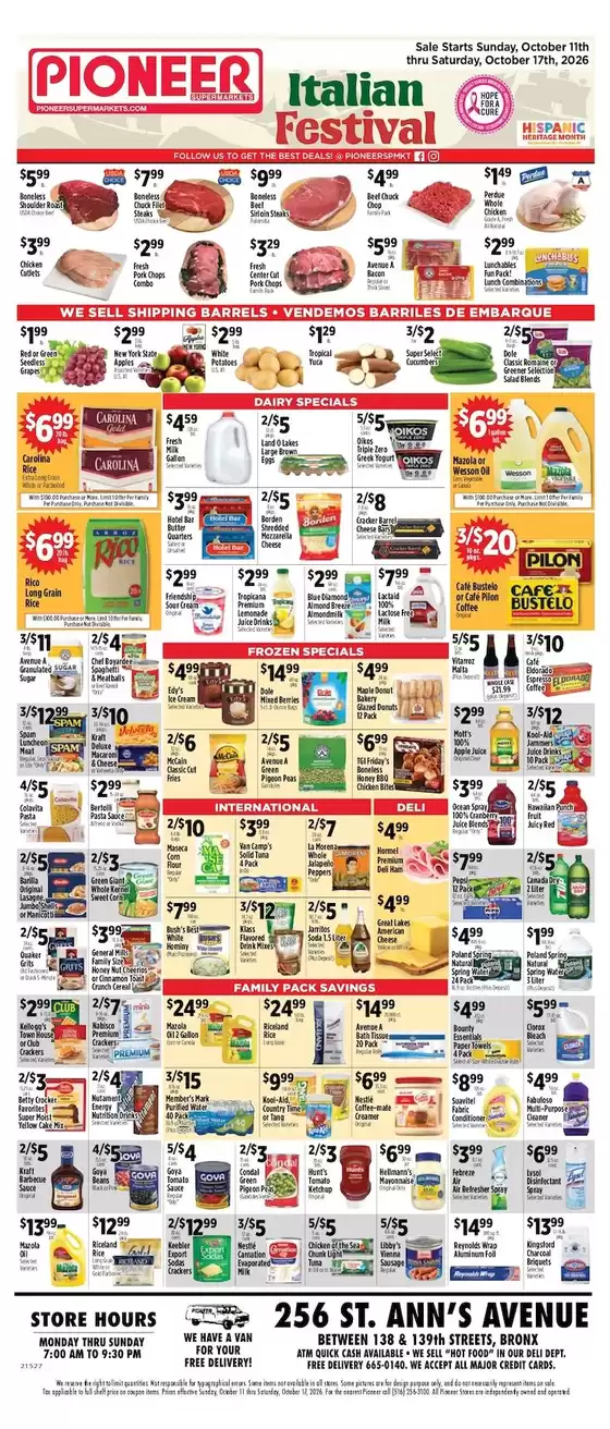 Pioneer Supermarkets catalogue in Lyndhurst NJ | Top offers for smart savers | 2026-10-11T00:00:00.000Z - 2026-10-17T00:00:00.000Z