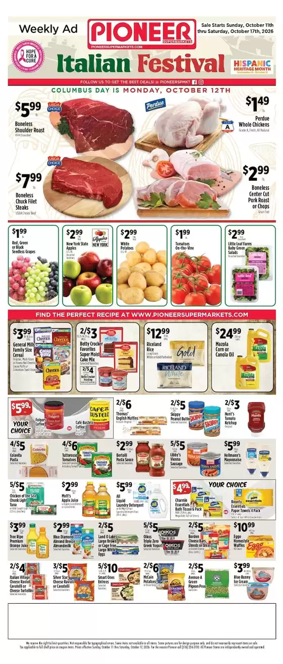 Pioneer Supermarkets catalogue | Special offers for you | 2026-10-11T00:00:00.000Z - 2026-10-17T00:00:00.000Z