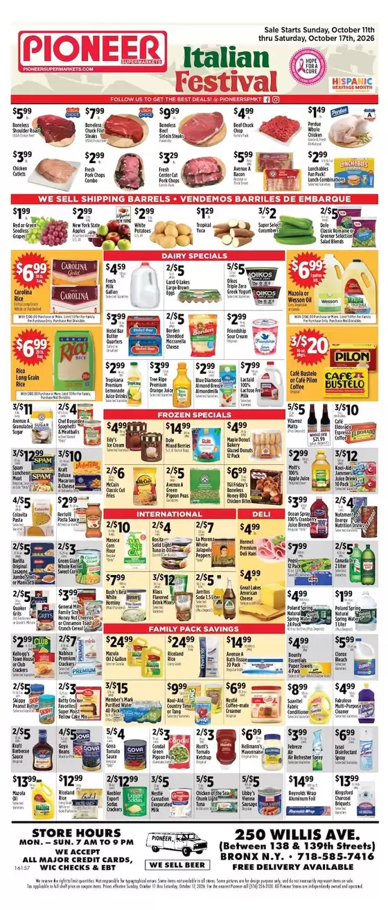Pioneer Supermarkets catalogue in Lyndhurst NJ | Discounts and promotions | 2026-10-11T00:00:00.000Z - 2026-10-17T00:00:00.000Z