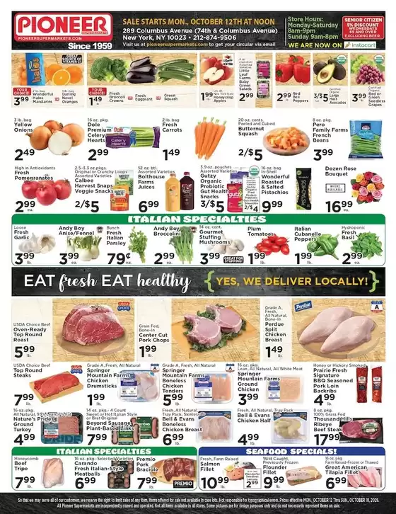 Pioneer Supermarkets catalogue in Garfield NJ | Pioneer Supermarkets weekly ad | 2026-10-12T00:00:00.000Z - 2026-10-18T00:00:00.000Z