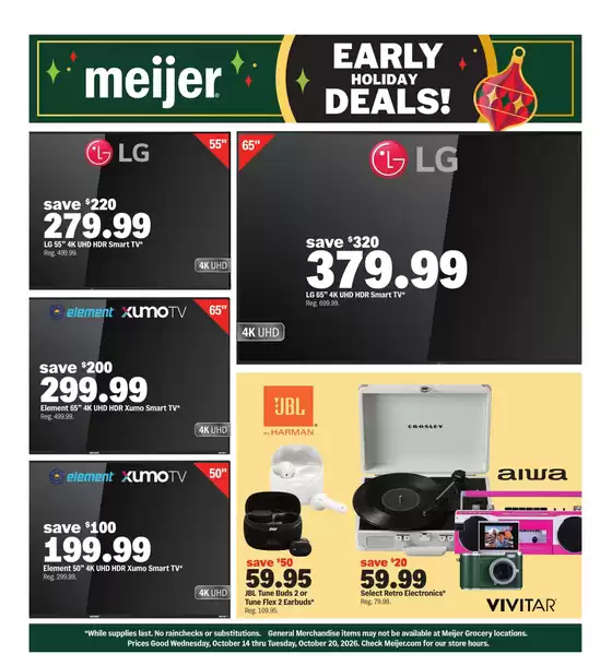 Meijer catalogue in  | early holiday deals | 2026-10-14T00:00:00.000Z - 2026-10-20T00:00:00.000Z