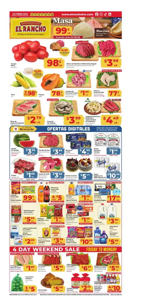 Supermercado El Rancho catalogue in Mesquite TX | Weekly Ad | 2026-10-14T00:00:00.000Z - 2026-10-20T00:00:00.000Z