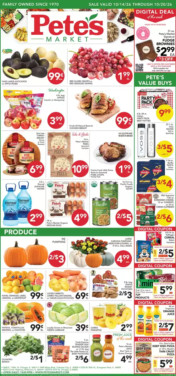 Pete's Fresh Market catalogue in Darien IL | Great discounts on selected products | 2026-10-14T00:00:00.000Z - 2026-10-20T00:00:00.000Z