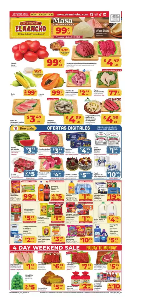 Supermercado El Rancho catalogue | Weekly Ad | 2026-10-14T00:00:00.000Z - 2026-10-20T00:00:00.000Z