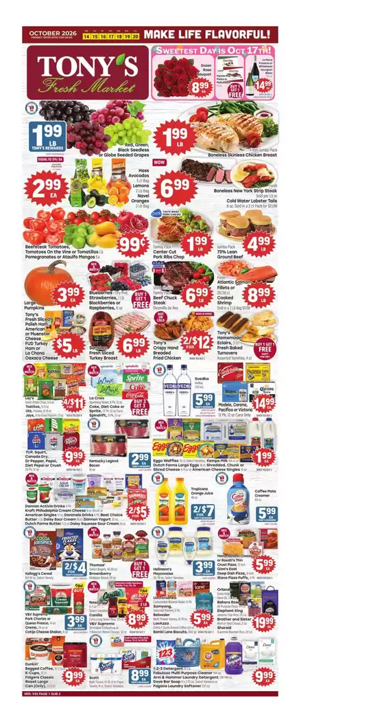 Tony's Fresh Market catalogue in Bartlett IL | Weekly Ad | 2026-10-14T00:00:00.000Z - 2026-10-20T00:00:00.000Z