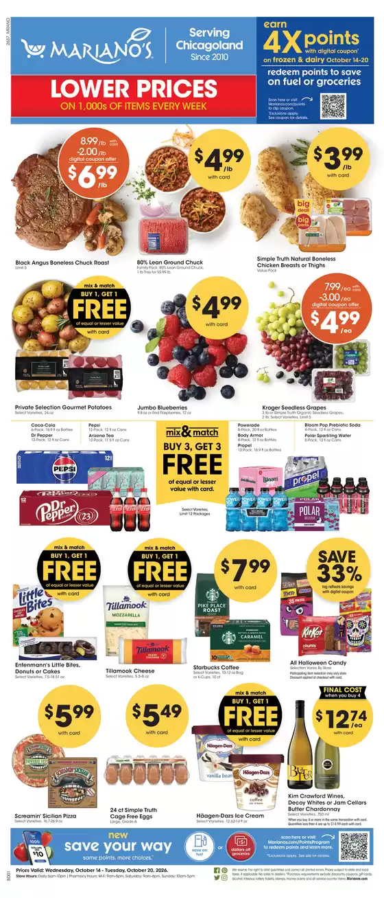 Mariano's catalogue in Roselle IL | Weekly Ad | 2026-10-14T00:00:00.000Z - 2026-10-20T00:00:00.000Z