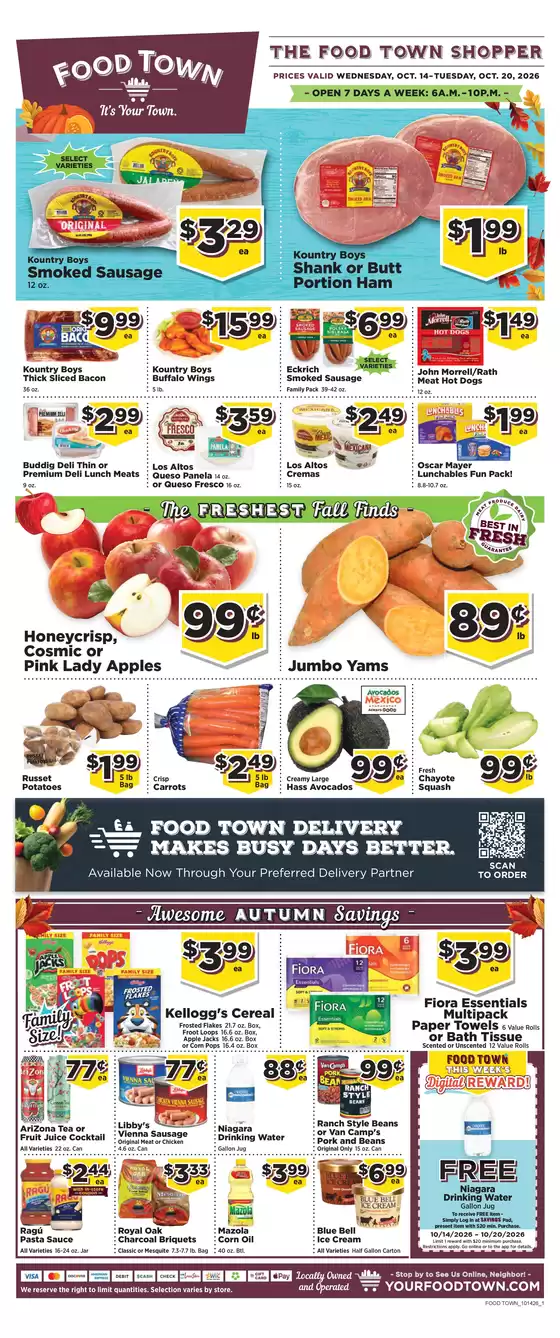 Food Town catalogue | FoodTownAdCircular 1 | 2026-10-14T00:00:00.000Z - 2026-10-20T00:00:00.000Z