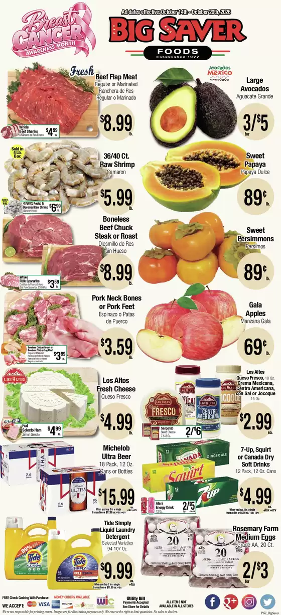 Big Saver Foods catalogue | Big Saver Foods Weekly Special | 2026-10-14T00:00:00.000Z - 2026-10-20T00:00:00.000Z