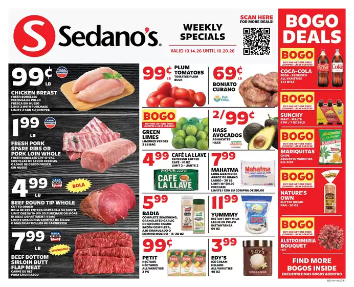 Sedano's catalogue | Sedano's weekly ad | 2026-10-14T00:00:00.000Z - 2026-10-20T00:00:00.000Z