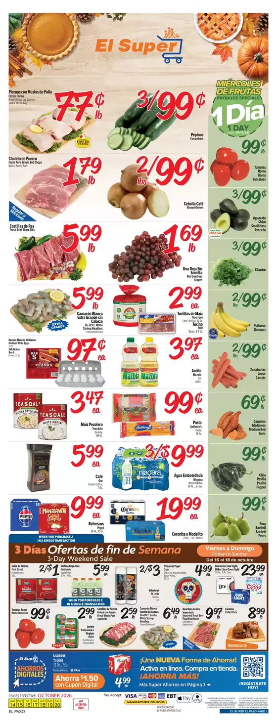 El Super catalogue | Top deals for all customers | 2026-10-14T00:00:00.000Z - 2026-10-20T00:00:00.000Z