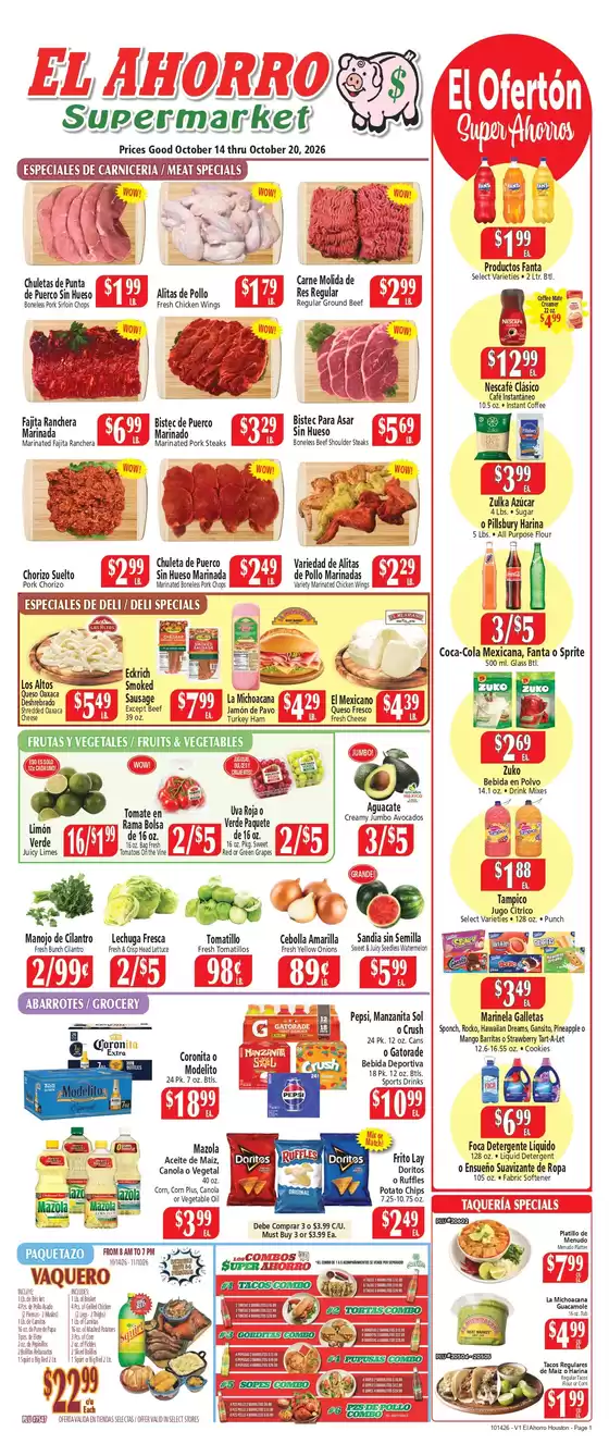 El Ahorro catalogue | Top deals and discounts | 2026-10-14T00:00:00.000Z - 2026-10-20T00:00:00.000Z