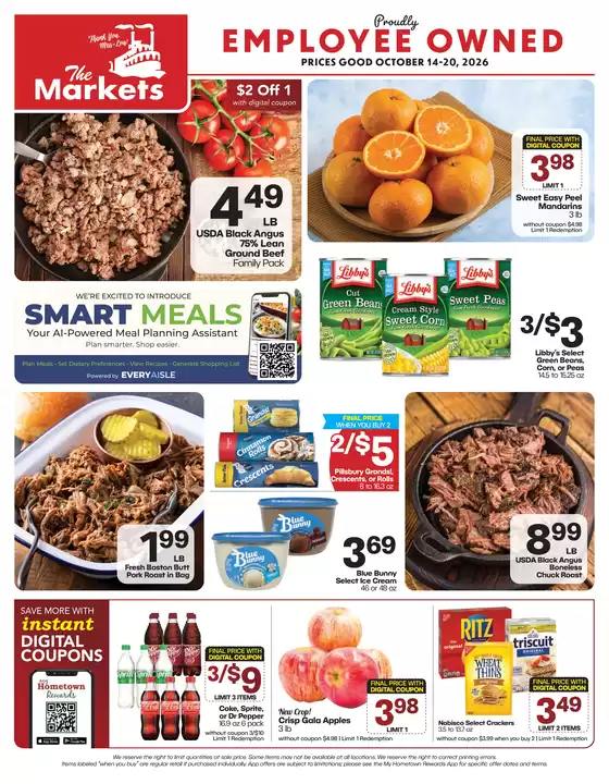 The Markets catalogue | The Markets weekly ad | 2026-10-14T00:00:00.000Z - 2026-10-20T00:00:00.000Z