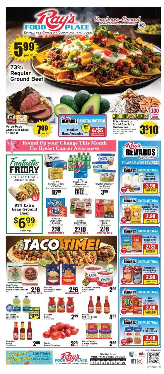 Ray's Food catalogue | Rays Food weekly ad | 2026-10-14T00:00:00.000Z - 2026-10-20T00:00:00.000Z