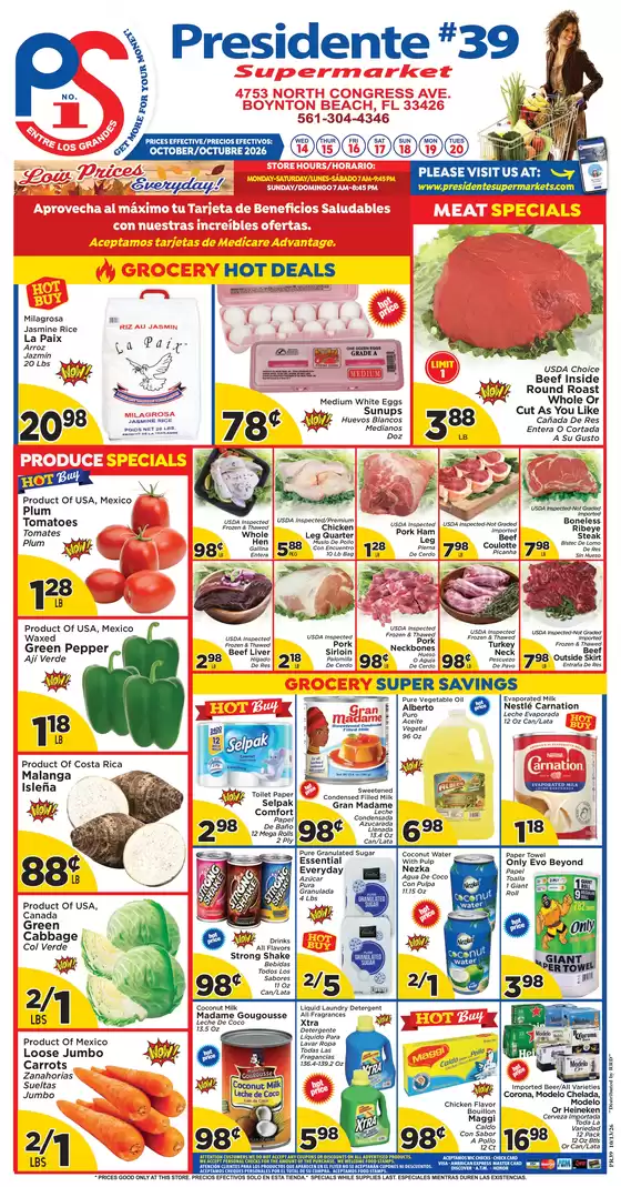 Presidente catalogue in Boynton Beach FL | Our best offers for you | 2026-10-14T00:00:00.000Z - 2026-10-20T00:00:00.000Z
