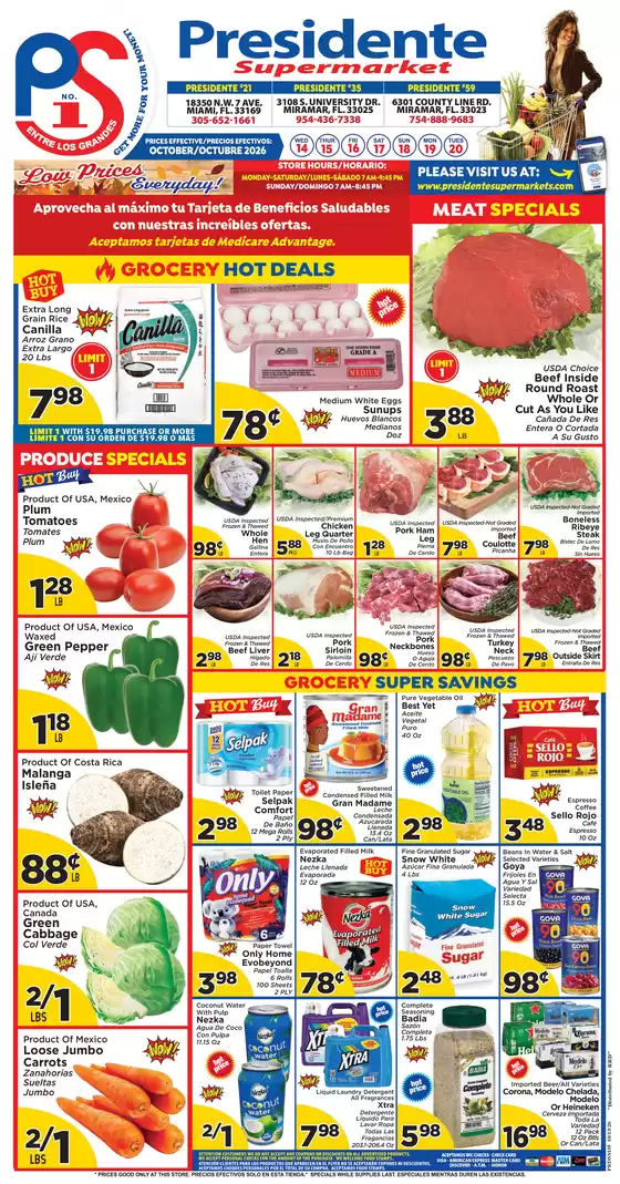 Presidente catalogue | Exclusive deals and bargains | 2026-10-14T00:00:00.000Z - 2026-10-20T00:00:00.000Z