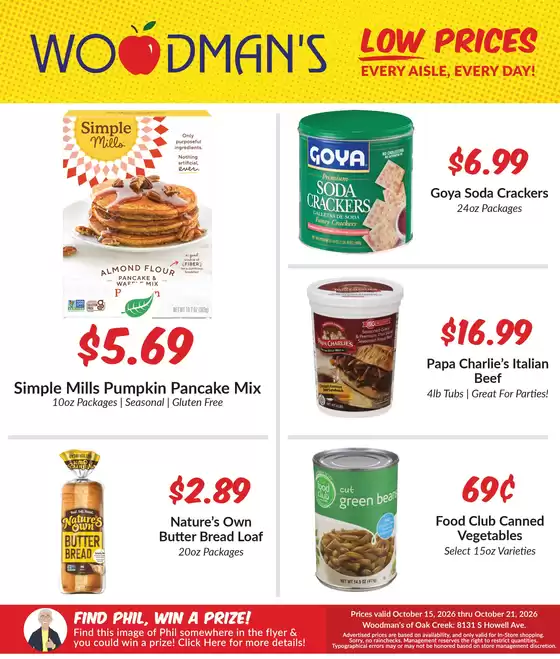 Woodman's catalogue | Exclusive deals for our customers | 2026-10-15T00:00:00.000Z - 2026-10-21T00:00:00.000Z