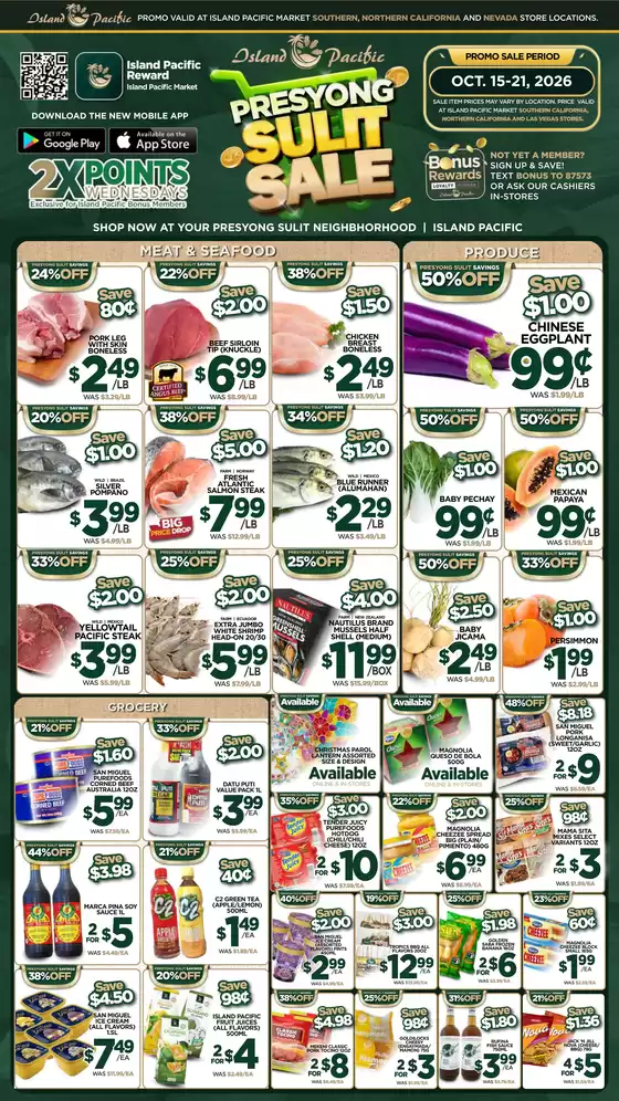 Island Pacific Market catalogue in San Leandro CA | IP Freshop Weekly Full Ad OCT 15 21 2026 | 2026-10-15T00:00:00.000Z - 2026-10-21T00:00:00.000Z