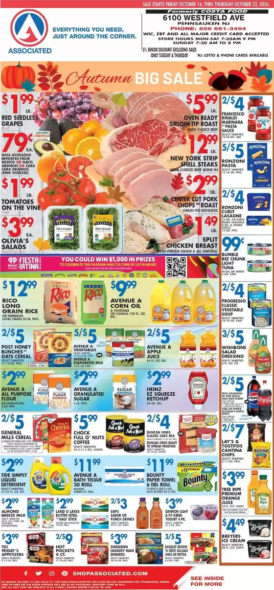 Associated catalogue | Associated weekly ad | 2026-10-16T00:00:00.000Z - 2026-10-22T00:00:00.000Z