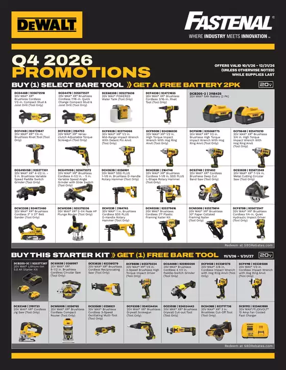 Fastenal catalogue in Clanton AL | Fastenal Dewalt Q4 Promo | 2026-10-01T00:00:00.000Z - 2026-12-31T00:00:00.000Z