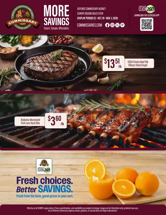 Commissary catalogue | Attractive special offers for everyone | 2026-10-19T00:00:00.000Z - 2026-11-01T00:00:00.000Z