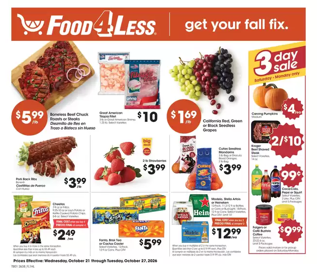 Food 4 Less catalogue in La Canada Flintridge CA | Exclusive deals and bargains | 2026-10-21T00:00:00.000Z - 2026-10-27T00:00:00.000Z