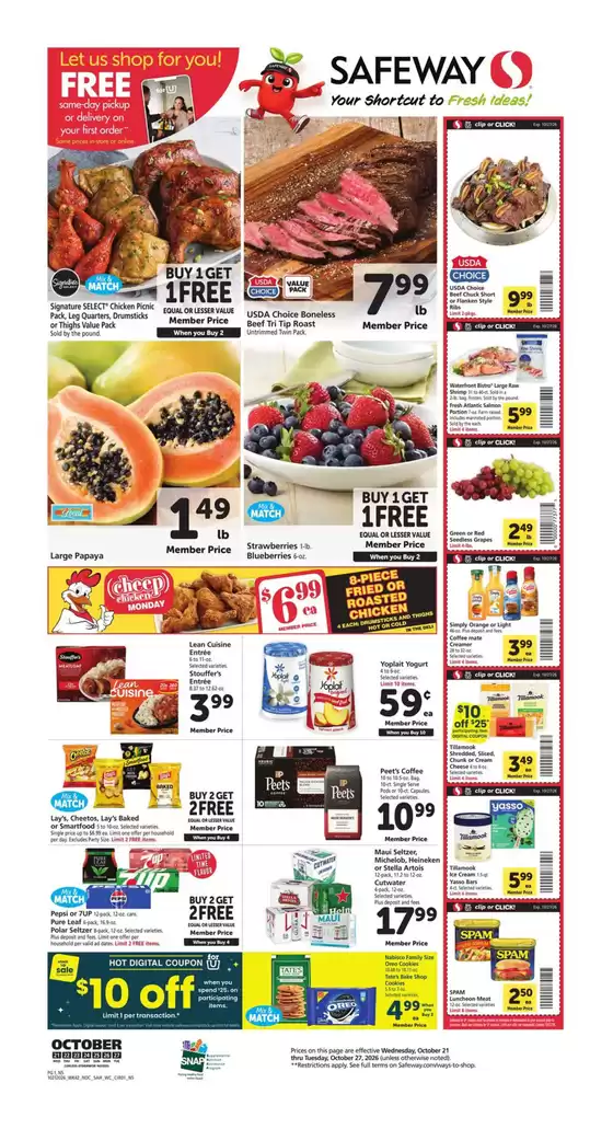 Safeway catalogue | Great offer for bargain hunters | 2026-10-21T00:00:00.000Z - 2026-10-27T00:00:00.000Z