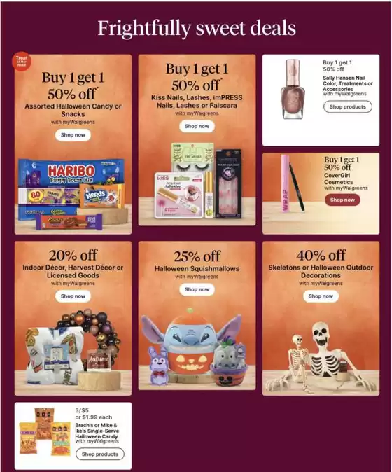 Walgreens catalogue | Current bargains and offers | 2026-10-25T00:00:00.000Z - 2026-10-31T00:00:00.000Z