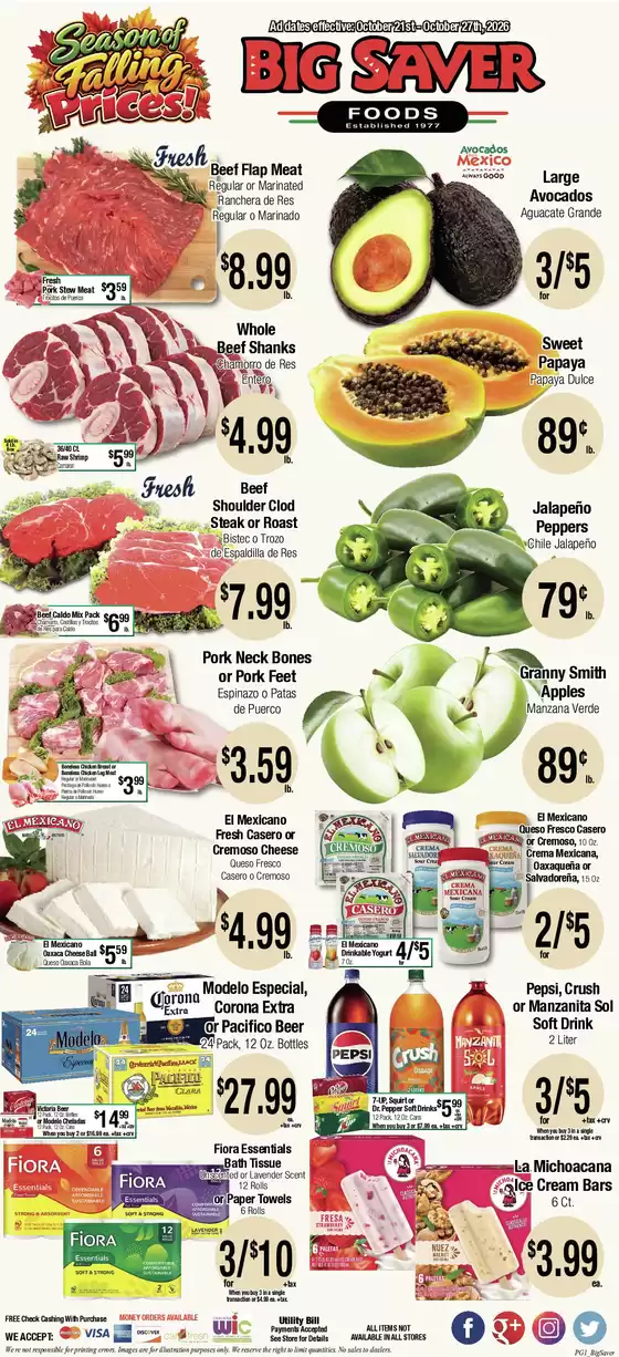 Big Saver Foods catalogue in Glendale CA | Big Saver Foods Weekly Special | 2026-10-21T00:00:00.000Z - 2026-10-27T00:00:00.000Z