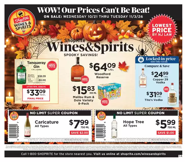 ShopRite catalogue in Windsor Locks CT | ShopRite Wine & Spirits - 10/21 | 2026-10-21T00:00:00.000Z - 2026-11-03T00:00:00.000Z