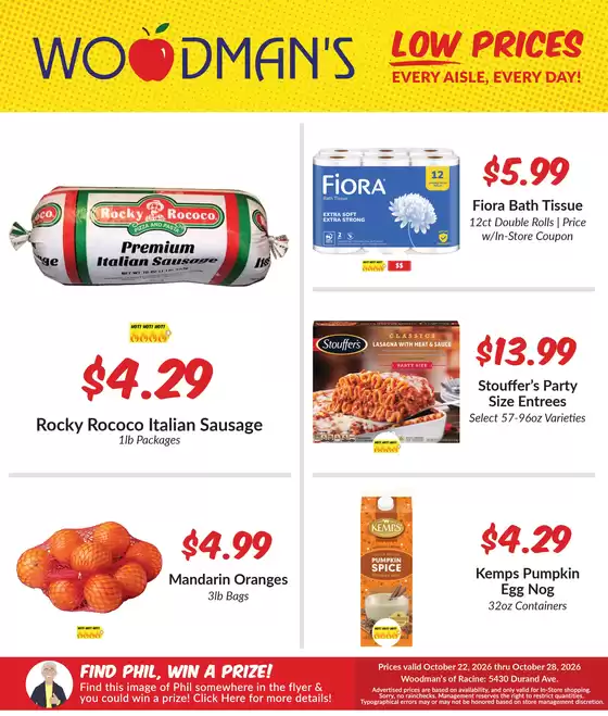 Woodman's catalogue | Top offers for all bargain hunters | 2026-10-22T00:00:00.000Z - 2026-10-28T00:00:00.000Z