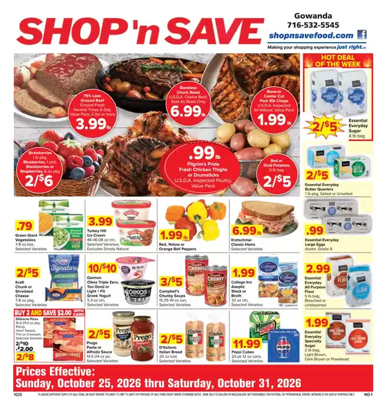 Shop 'n Save catalogue in Gowanda NY | Top offers for smart savers | 2026-10-25T00:00:00.000Z - 2026-10-31T00:00:00.000Z
