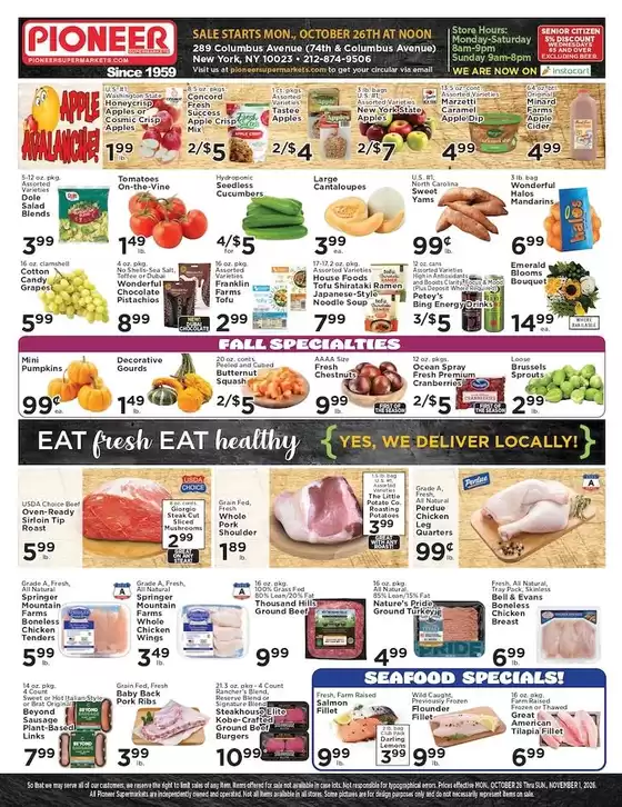 Pioneer Supermarkets catalogue | Pioneer Supermarkets weekly ad | 2026-10-26T00:00:00.000Z - 2026-11-01T00:00:00.000Z