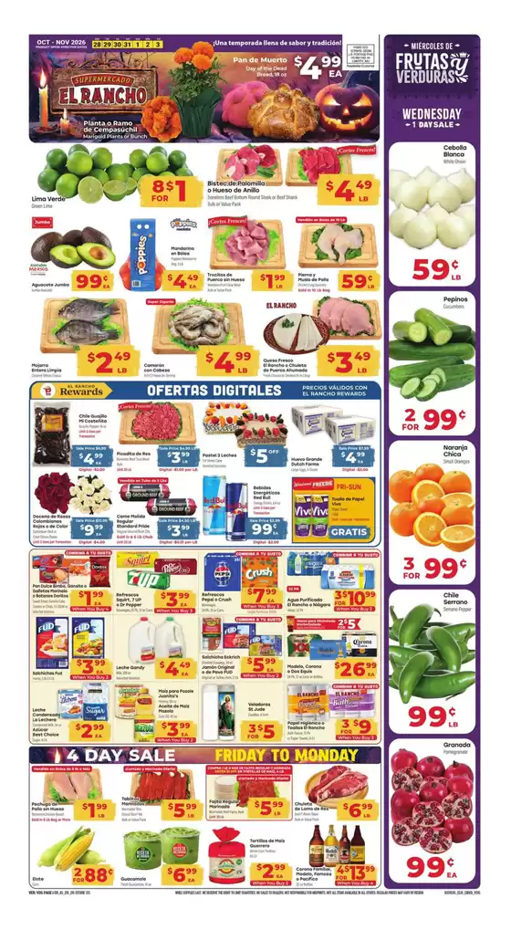 Supermercado El Rancho catalogue | Weekly Ad | 2026-10-28T00:00:00.000Z - 2026-11-03T00:00:00.000Z