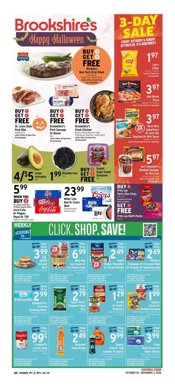 Brookshire's catalogue | Top deals for all customers | 2026-10-28T00:00:00.000Z - 2026-11-03T00:00:00.000Z
