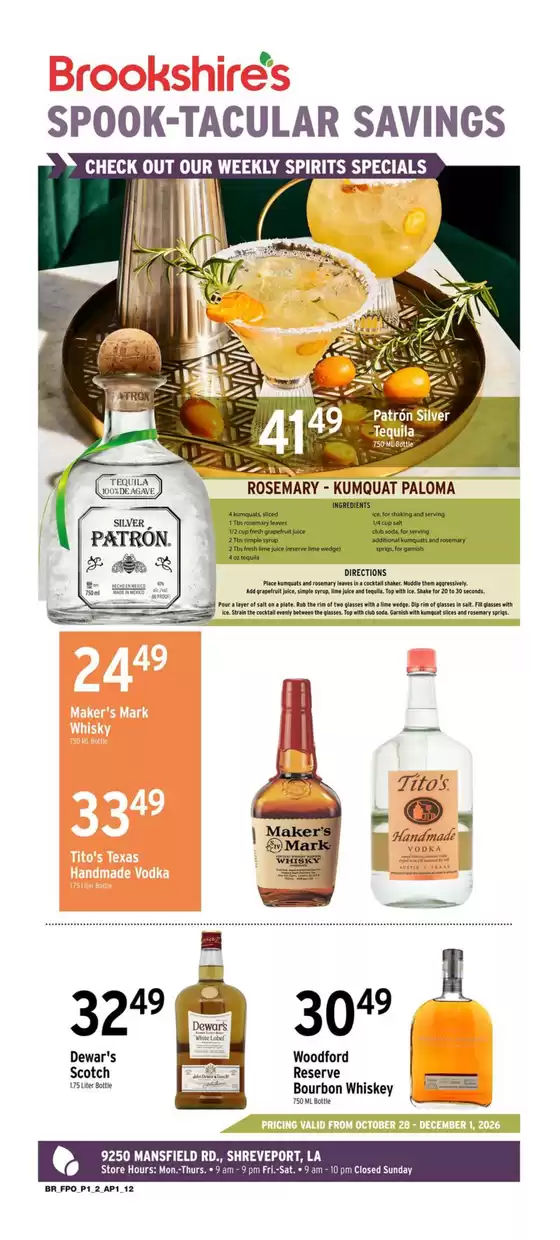 Brookshire's catalogue in Mansfield TX | Liquor Beer Wine | 2026-10-27T00:00:00.000Z - 2026-12-01T00:00:00.000Z