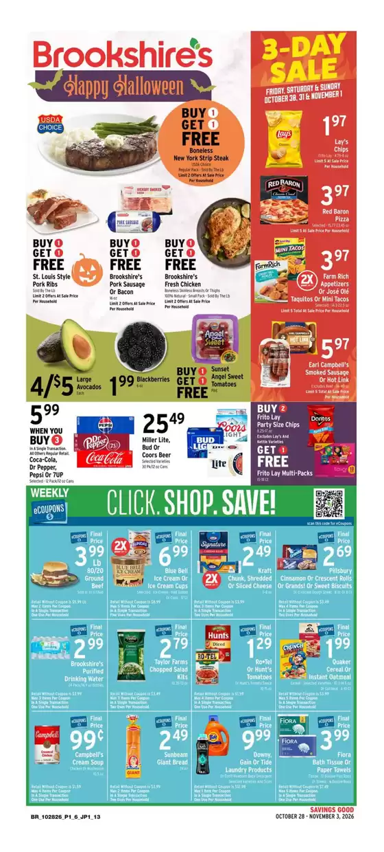 Brookshire's catalogue | Current special promotions | 2026-10-28T00:00:00.000Z - 2026-11-03T00:00:00.000Z