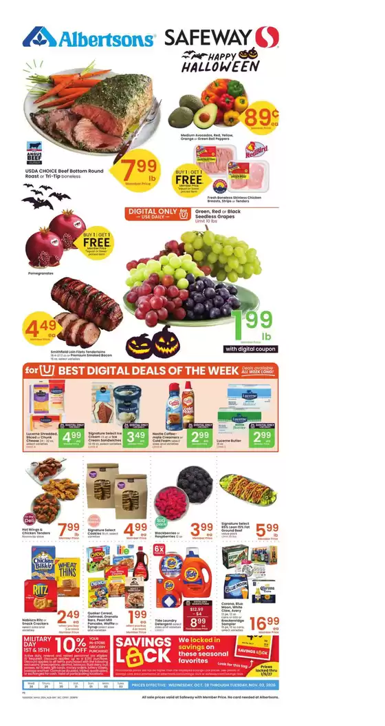 Albertsons catalogue | Save now with our deals | 2026-10-28T00:00:00.000Z - 2026-11-03T00:00:00.000Z