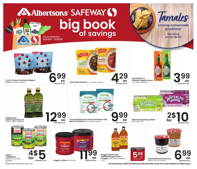 Safeway catalogue | Top deals for all customers | 2026-10-27T00:00:00.000Z - 2026-11-30T00:00:00.000Z