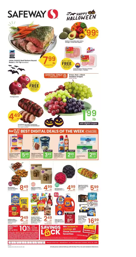 Safeway catalogue | Attractive special offers for everyone | 2026-10-28T00:00:00.000Z - 2026-11-03T00:00:00.000Z