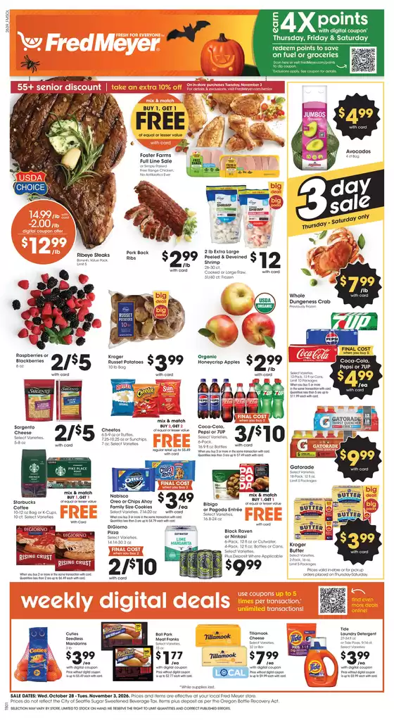 Fred Meyer catalogue | Current special promotions | 2026-10-28T00:00:00.000Z - 2026-11-03T00:00:00.000Z