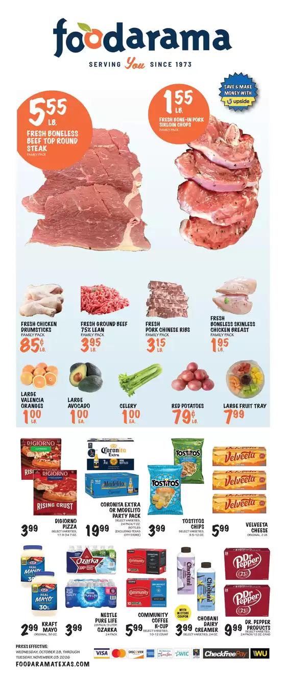 Foodarama catalogue in Stafford TX | Foodarama weekly ad | 2026-10-28T00:00:00.000Z - 2026-11-03T00:00:00.000Z