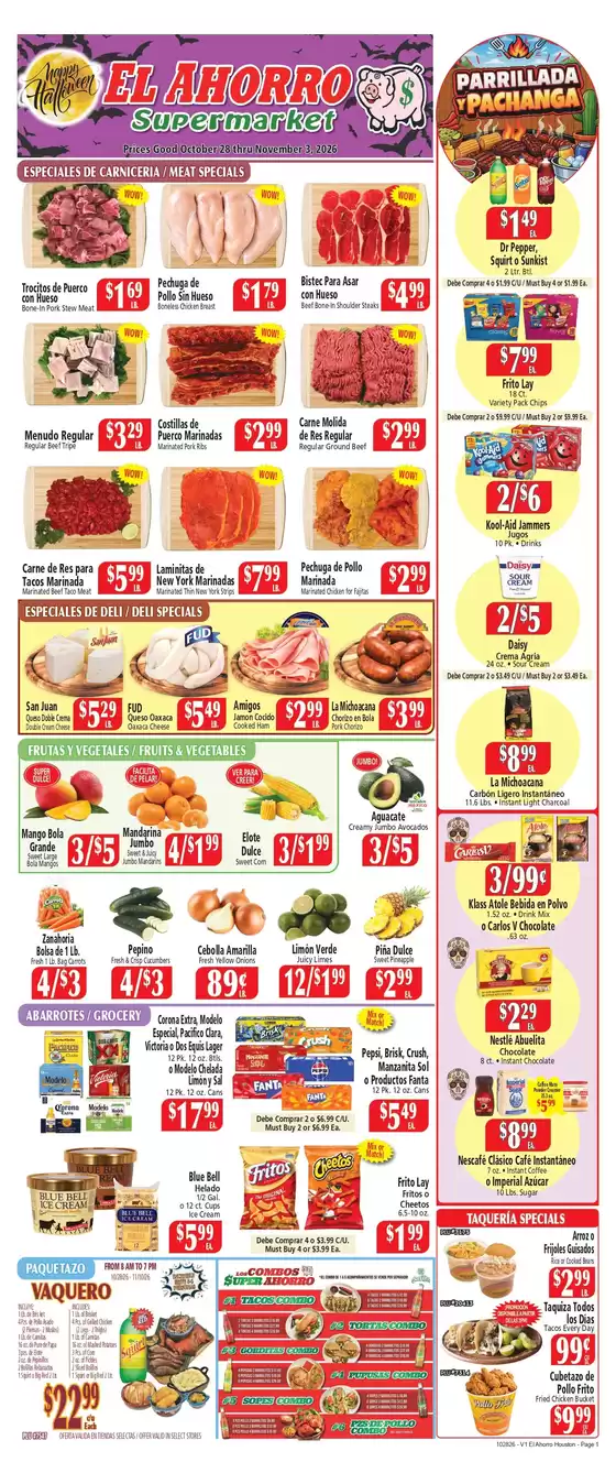 El Ahorro catalogue | EL AHORRO SUPERMARKET | 2026-10-28T00:00:00.000Z - 2026-11-03T00:00:00.000Z