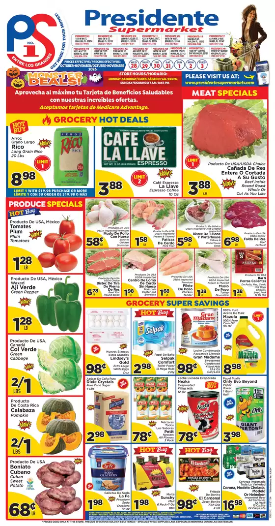 Presidente catalogue | Presidente weekly ad | 2026-10-28T00:00:00.000Z - 2026-11-03T00:00:00.000Z